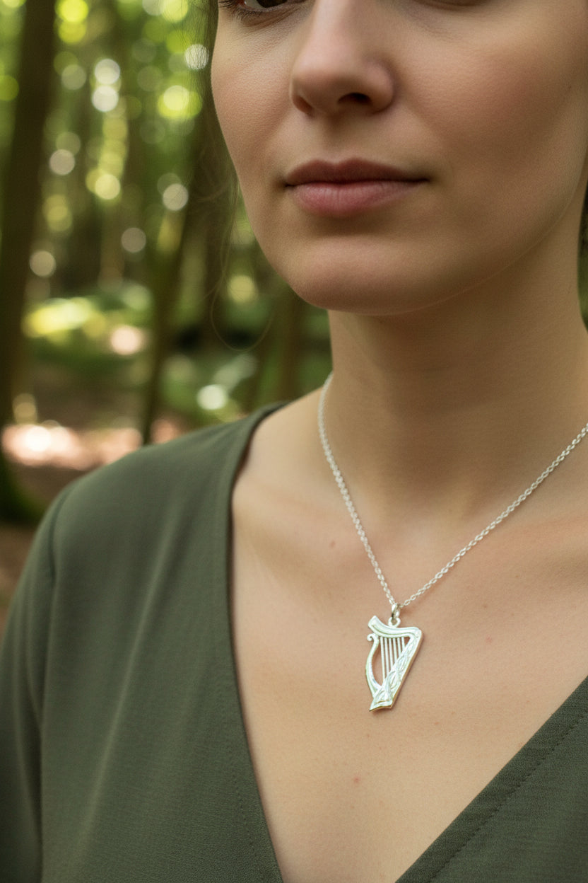 Alianna Irish Harp Necklace | Pendant | Wiccan Center