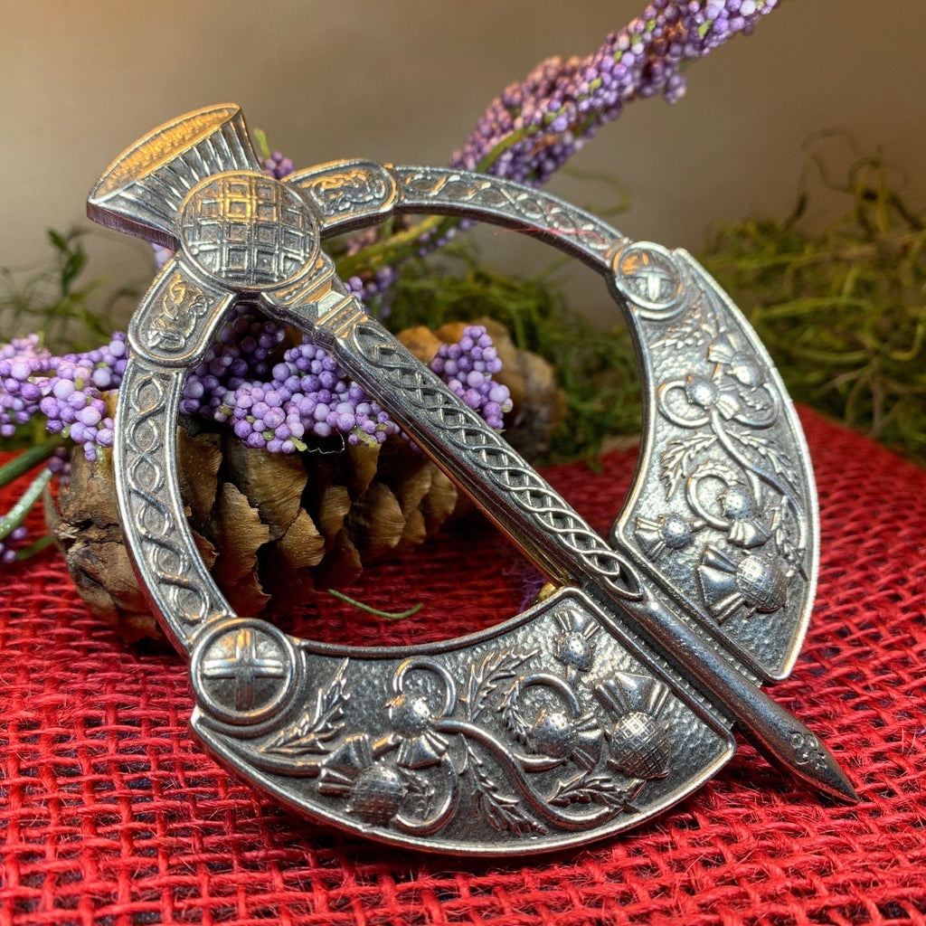 Large Scottish Thistle Penannular Brooch - Handmade in Scotland