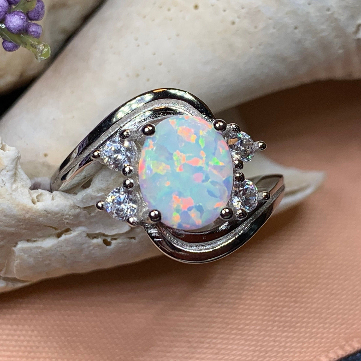 Seafoam Opal Celtic Ring | Ring | Wiccan Center