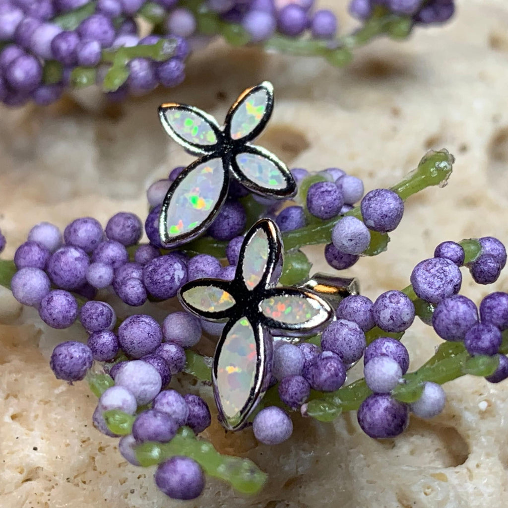 Opal Cross Earrings | Post Earrings | Wiccan Center