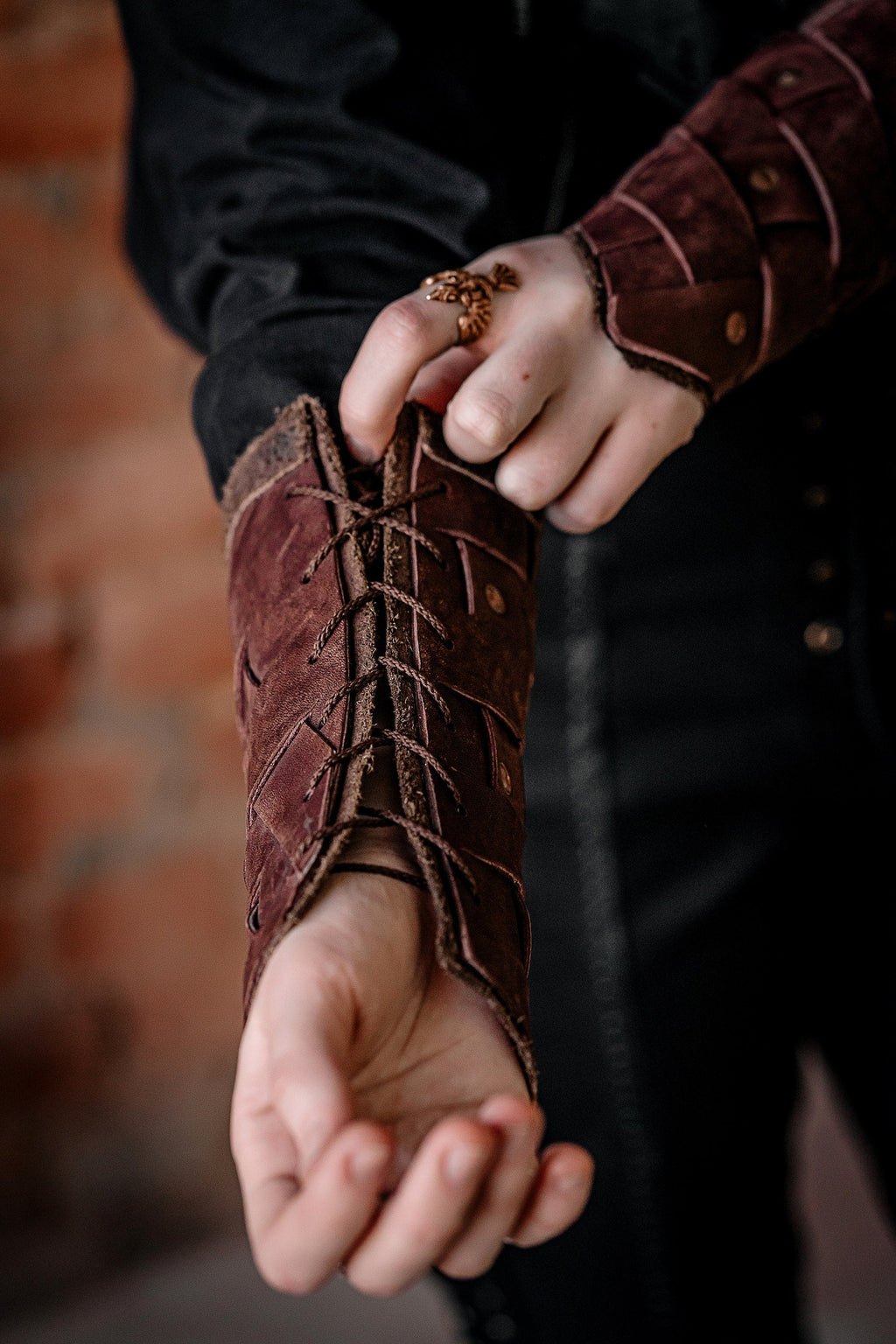 Medieval leather bracers for Larp | | Wiccan Center