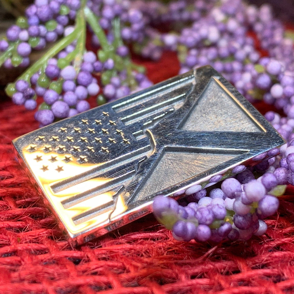 Scottish American Flag Pin in Sterling Silver | Brooch | Wiccan Center