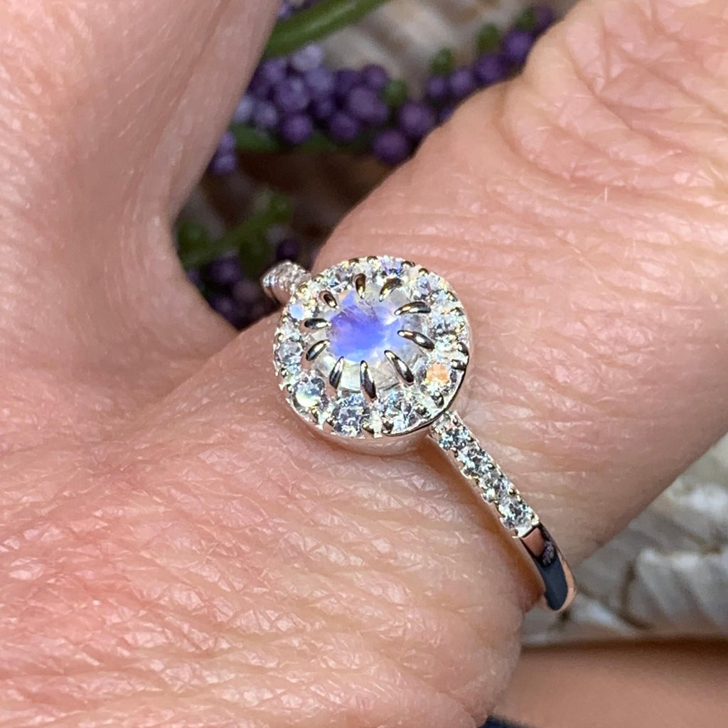 Vera Moonstone Solitaire Ring | Ring | Wiccan Center