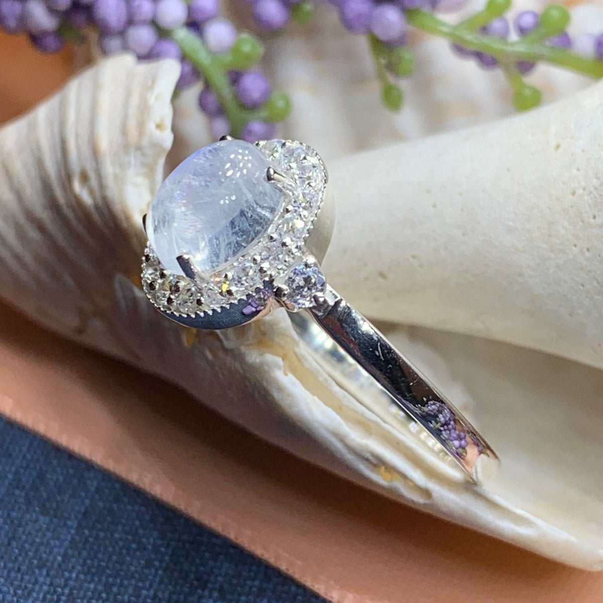 Leandra Moonstone Ring | Ring | Wiccan Center