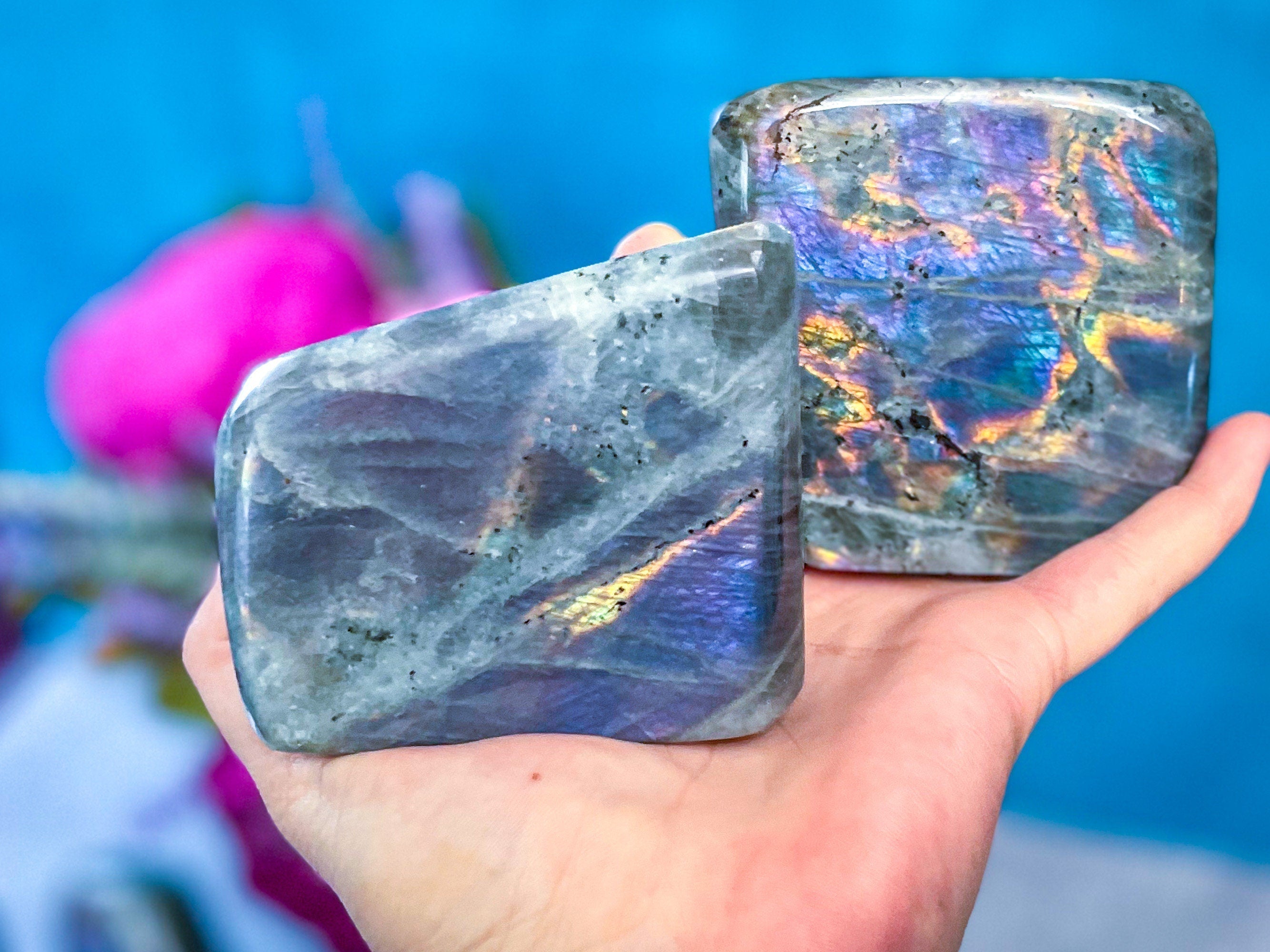 Purple Labradorite Crystal Freeform, Rainbow Labradorite, White Labradorite, Grey Labradorite | | Wiccan Center