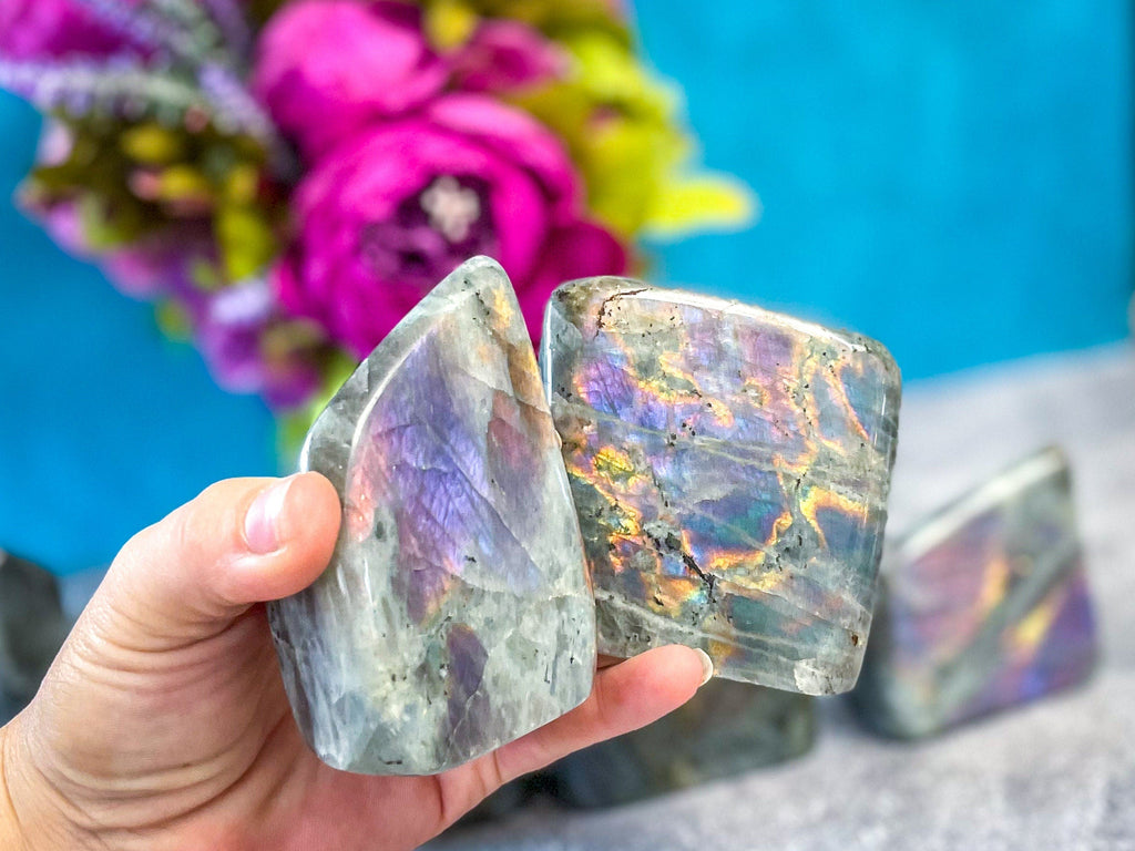 Purple Labradorite Crystal Freeform, Rainbow Labradorite, White Labradorite, Grey Labradorite | | Wiccan Center