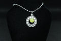 Yellow Moon Phase Necklace Crystal Witch Witchy Jewelry Witchcraft Wicca Wiccan Pagan Metaphysical