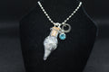 Labradorite Glass Teardrop Moon Necklace Crystal Witch Witchy Jewelry Witchcraft Wicca Wiccan Pagan Metaphysical