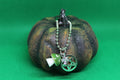 Green Mushroom Clover Pentacle Keychain Charm Zipper Pull Crystal Witch Witchy Jewelry Witchcraft Metaphysical