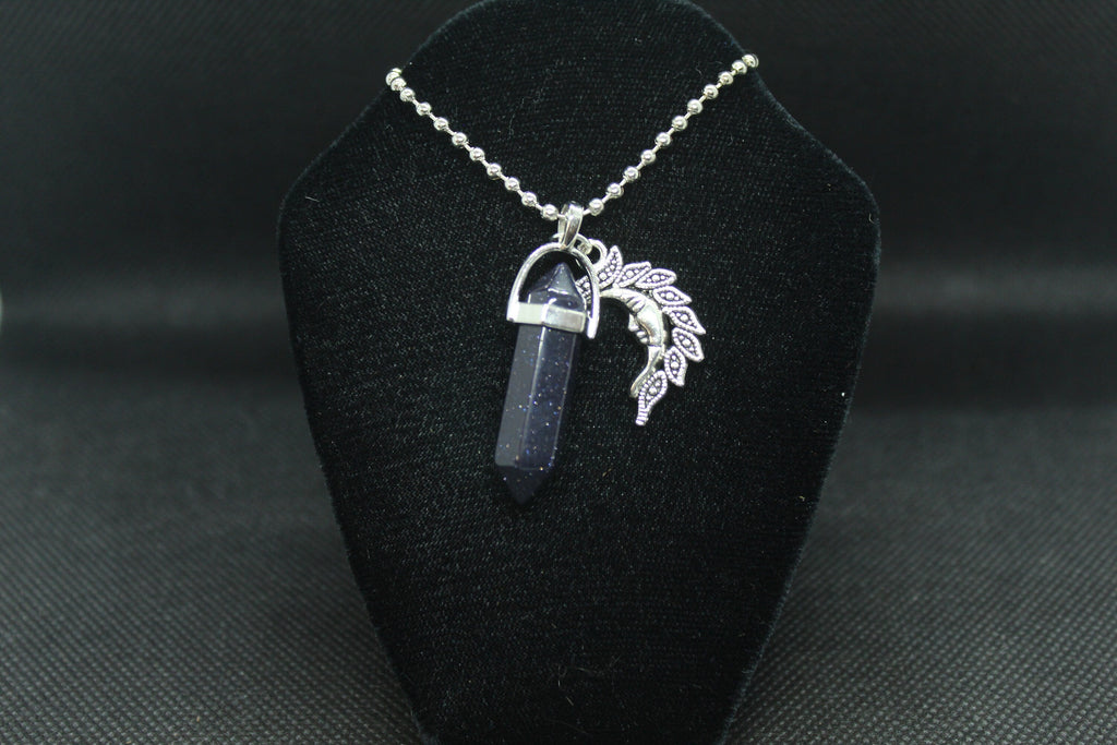 Blue Sandstone Sun Necklace Crystal Witch Witchy Jewelry Witchcraft Wicca Wiccan Pagan Metaphysical