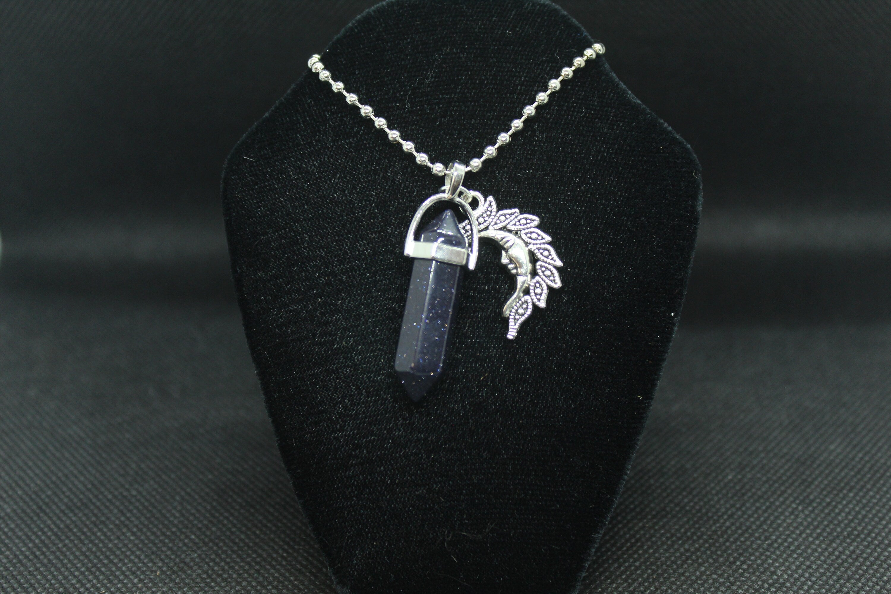 Blue Sandstone Sun Necklace Crystal Witch Witchy Jewelry Witchcraft Wicca Wiccan Pagan Metaphysical