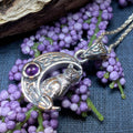 Celtic Cat in the Moon Necklace in Sterling Silver | Pendant | Wiccan Center