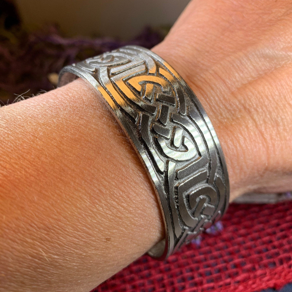 Lindesfarne Celtic Knot Bracelet | Cuff Bracelet | Wiccan Center