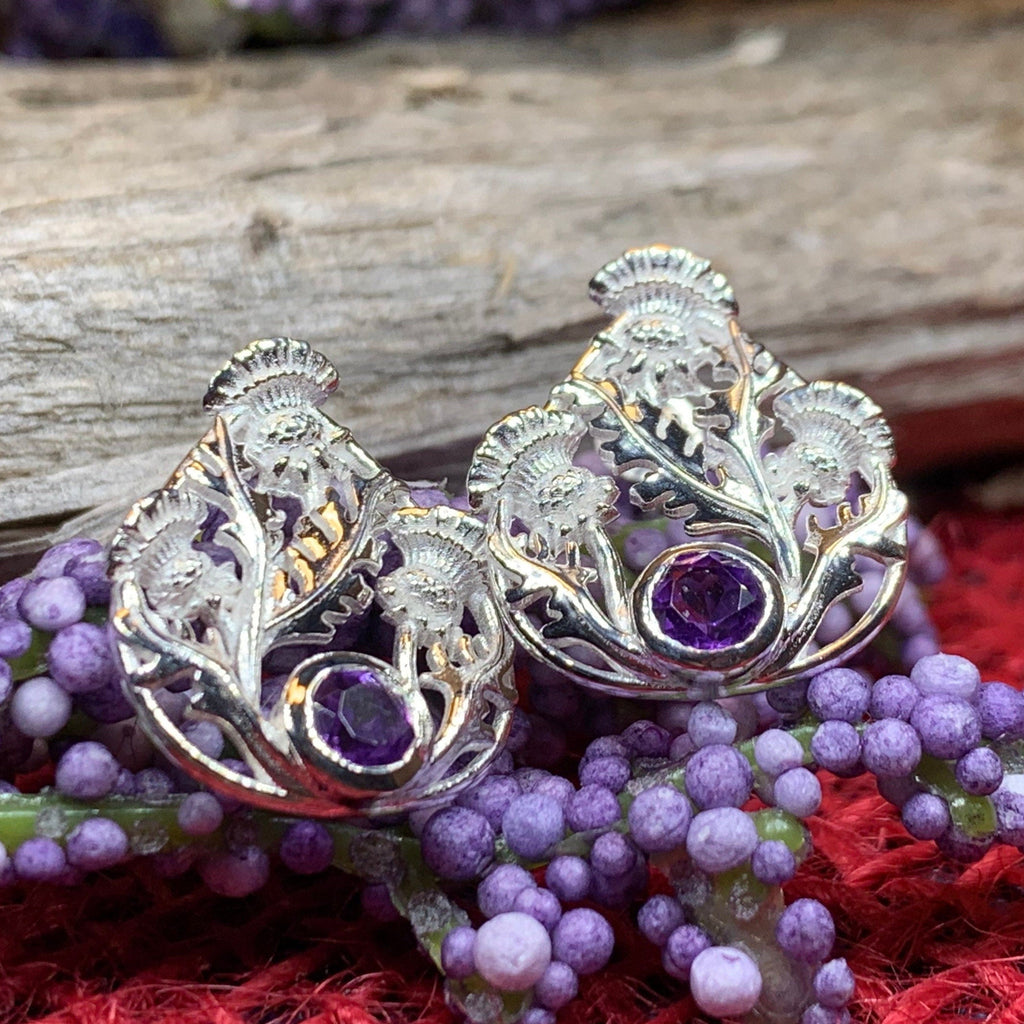 Cairn Baird Scottish Thistle Post Earrings | Post Earrings | Wiccan Center