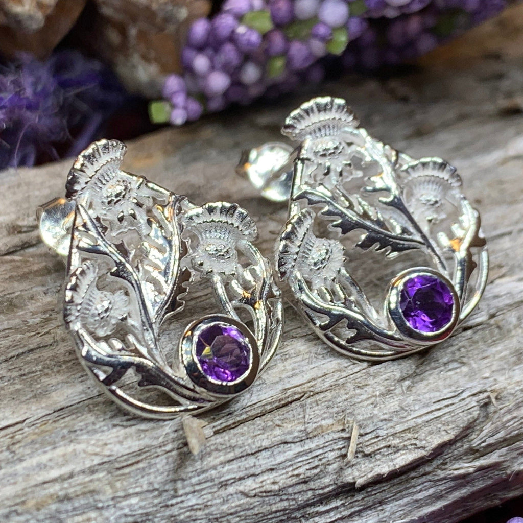 Cairn Baird Scottish Thistle Post Earrings | Post Earrings | Wiccan Center