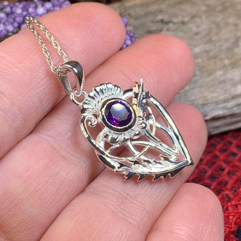 Cairn Sabie Thistle Necklace in Sterling Silver | Pendant | Wiccan Center