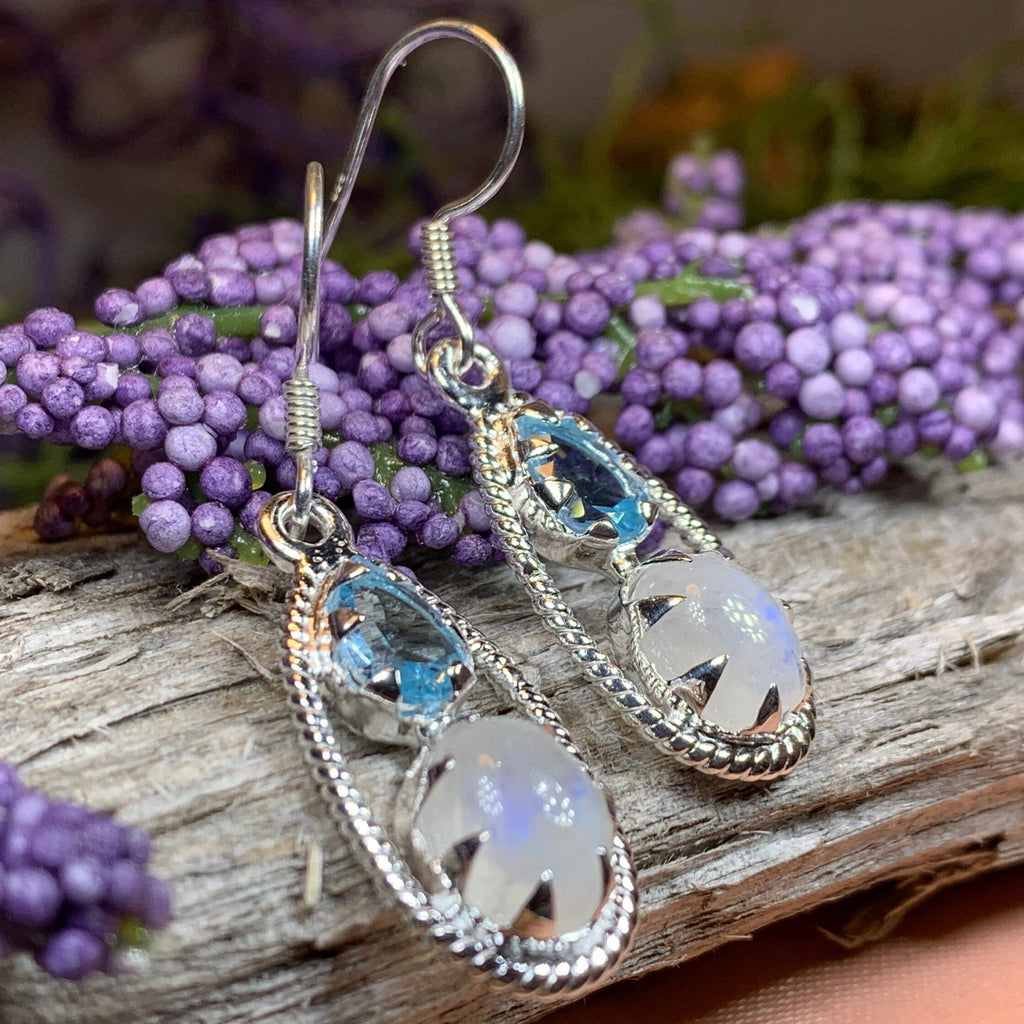 Diana Moonstone Earrings | Dangle Earrings | Wiccan Center