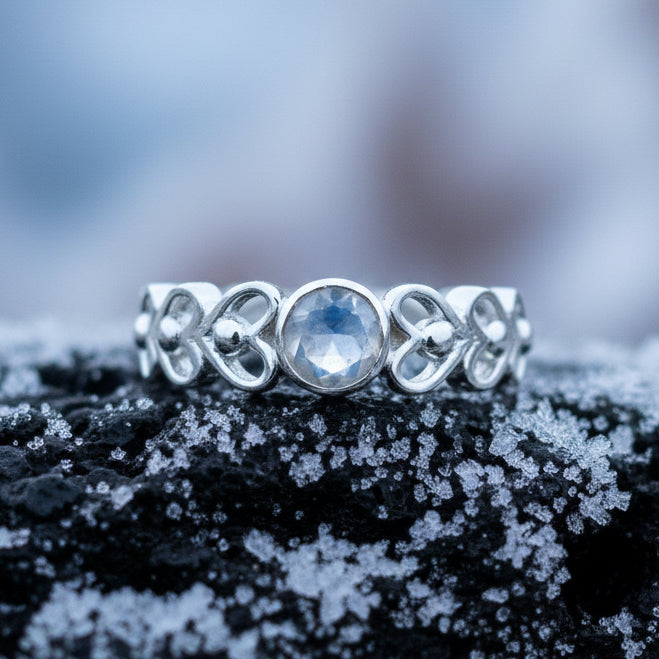 Jarida Celtic Love Knot Ring with Moonstone | Ring | Wiccan Center