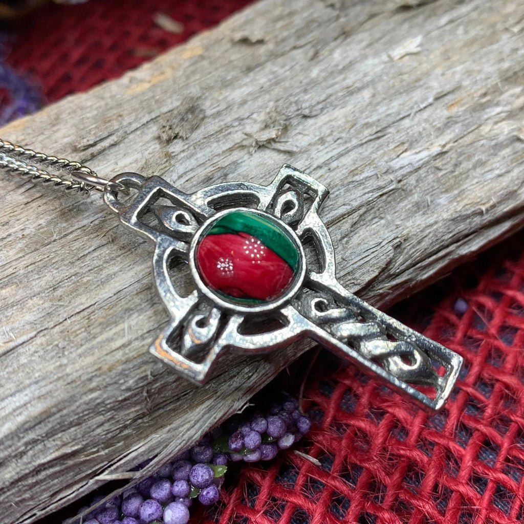 Heathergems Celtic Cross Necklace - Handmade in Scotland