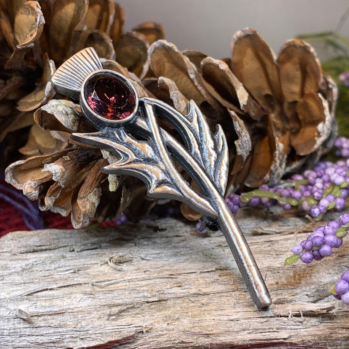 Purple Fields Thistle Brooch - Handmade in Scotland | Brooch | Wiccan Center