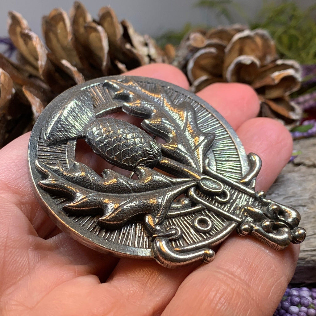 Caledonian Pride Thistle Brooch - Handmade in Scotland | Brooch | Wiccan Center