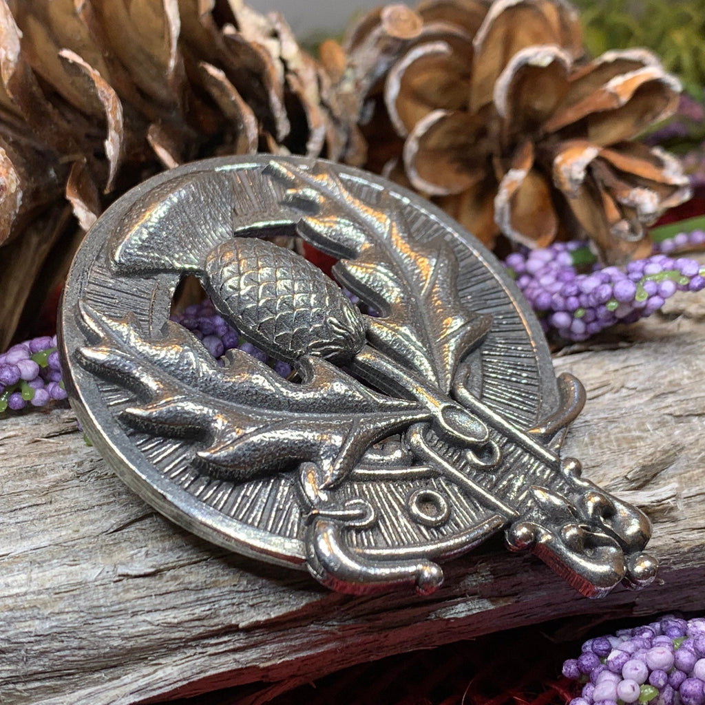 Caledonian Pride Thistle Brooch - Handmade in Scotland | Brooch | Wiccan Center