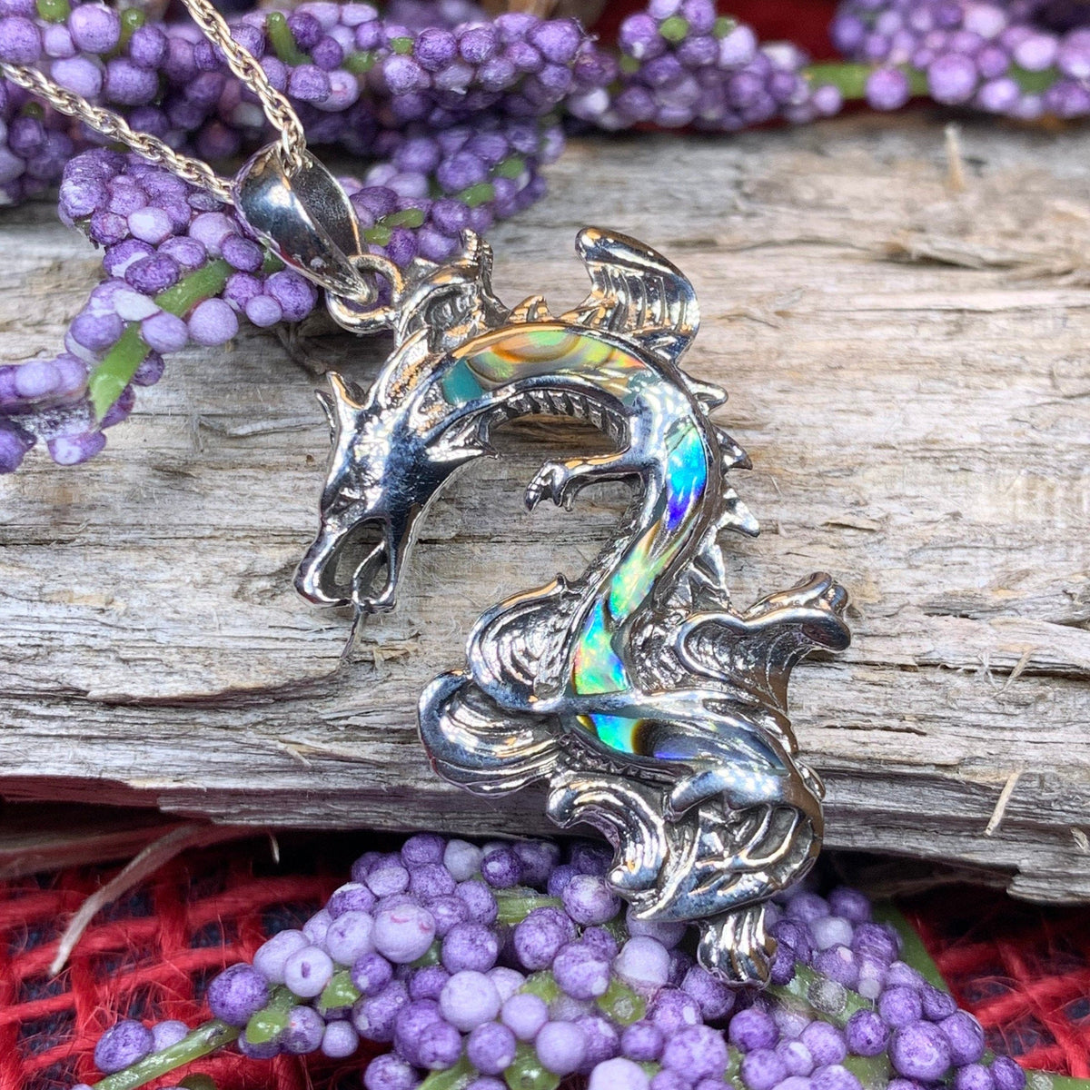 Bluefire Dragon Necklace in Sterling Silver | Pendant | Wiccan Center