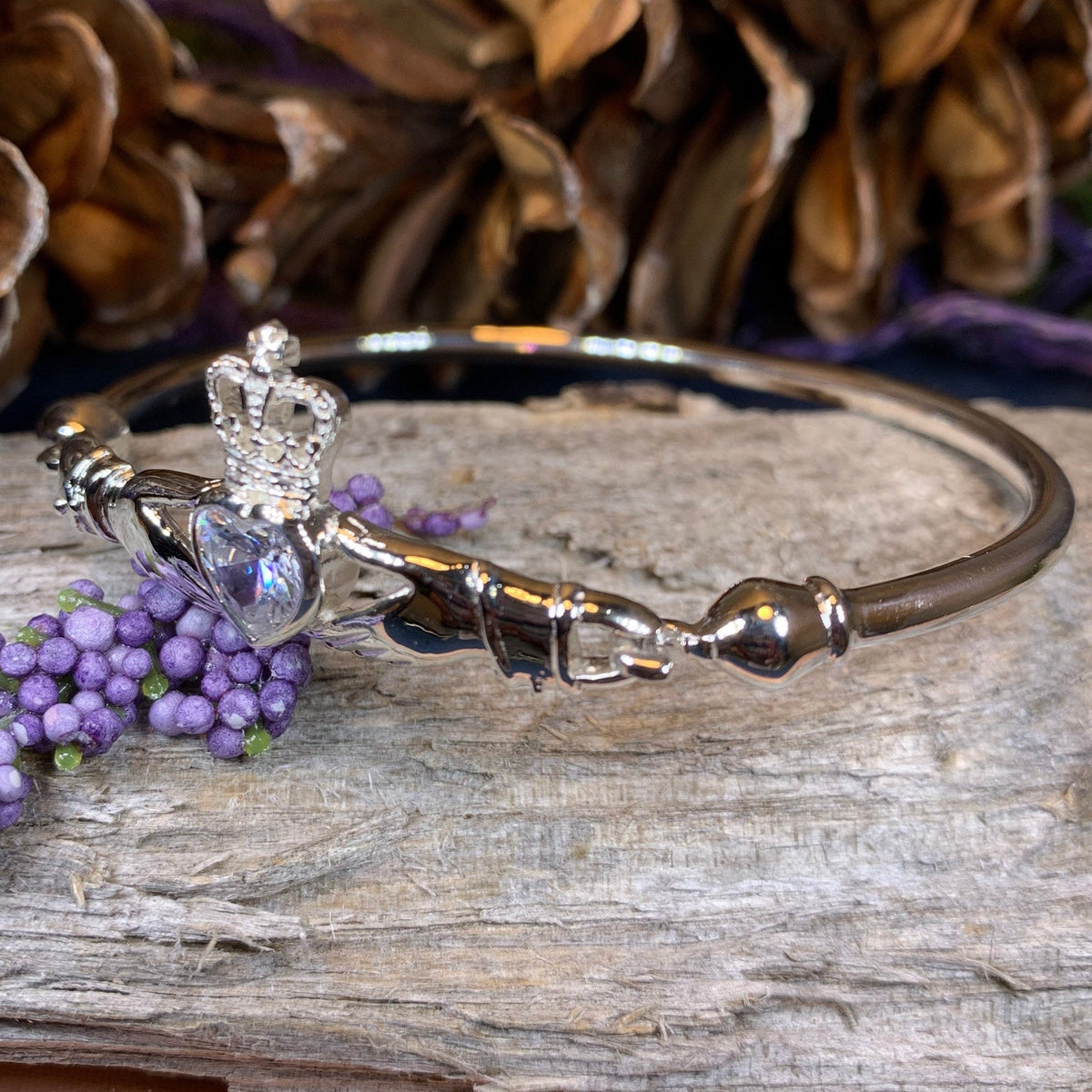 Forever Irish Claddagh Bracelet in Sterling Silver | Bracelet | Wiccan Center