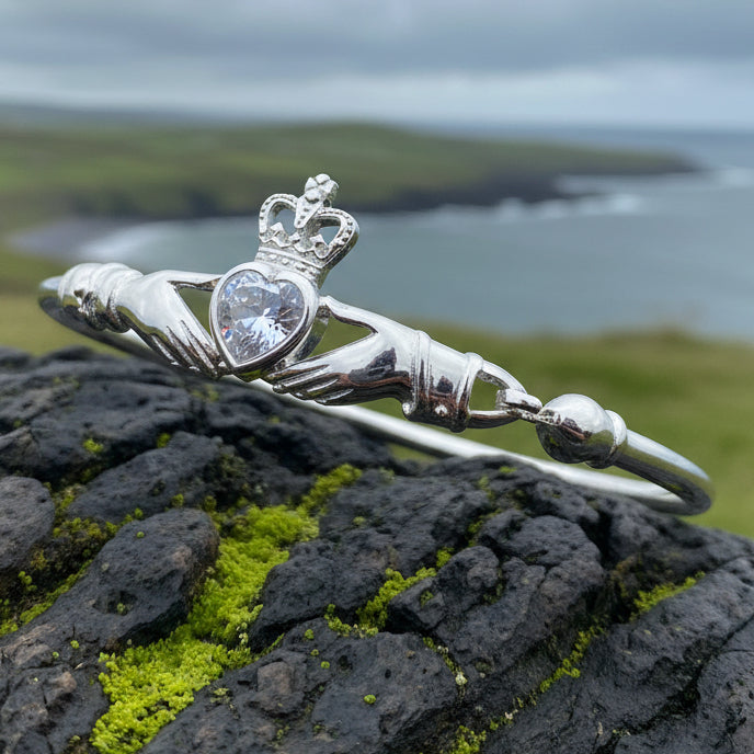 Forever Irish Claddagh Bracelet in Sterling Silver | Bracelet | Wiccan Center