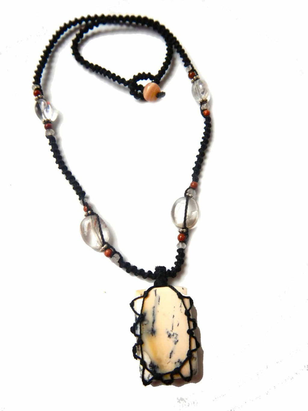 Tree Agate macrame Necklace – Your Stone For Abundance- Bohemian healing crystal | | Wiccan Center