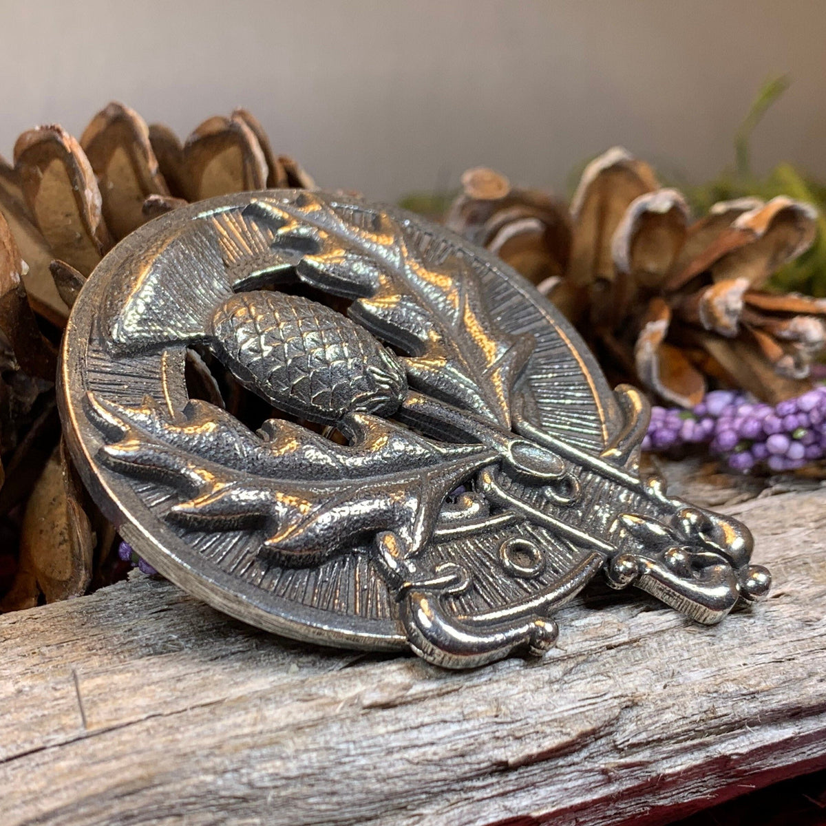 Caledonian Pride Thistle Brooch - Handmade in Scotland | Brooch | Wiccan Center