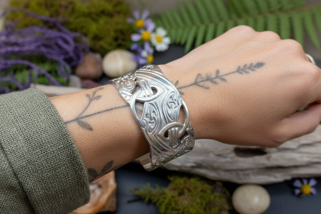 Hamilton Celtic Knot Cuff Bracelet - Handmade in Scotland | Cuff Bracelet | Wiccan Center