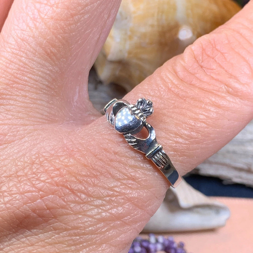 Delvin Irish Claddagh Ring in Sterling Silver | Ring | Wiccan Center