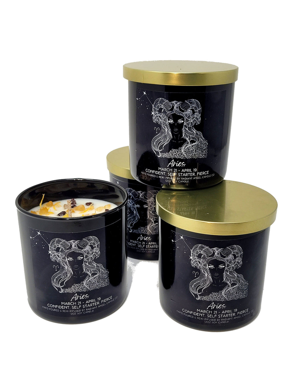 Aries Candle- Aries Goddess Soy Candle- Aries Zodiac Candle | Candle | Wiccan Center