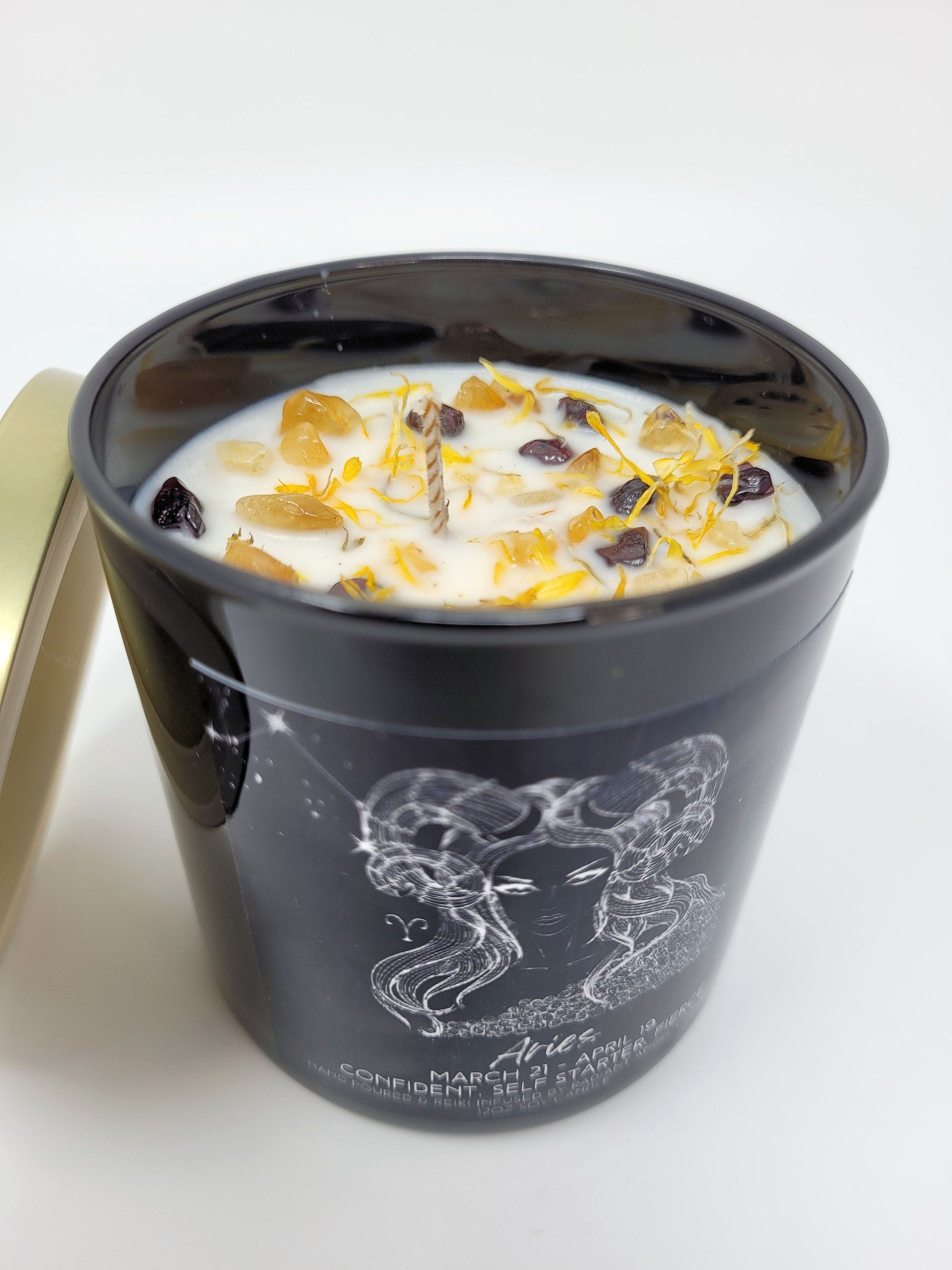 Aries Candle- Aries Goddess Soy Candle- Aries Zodiac Candle | Candle | Wiccan Center