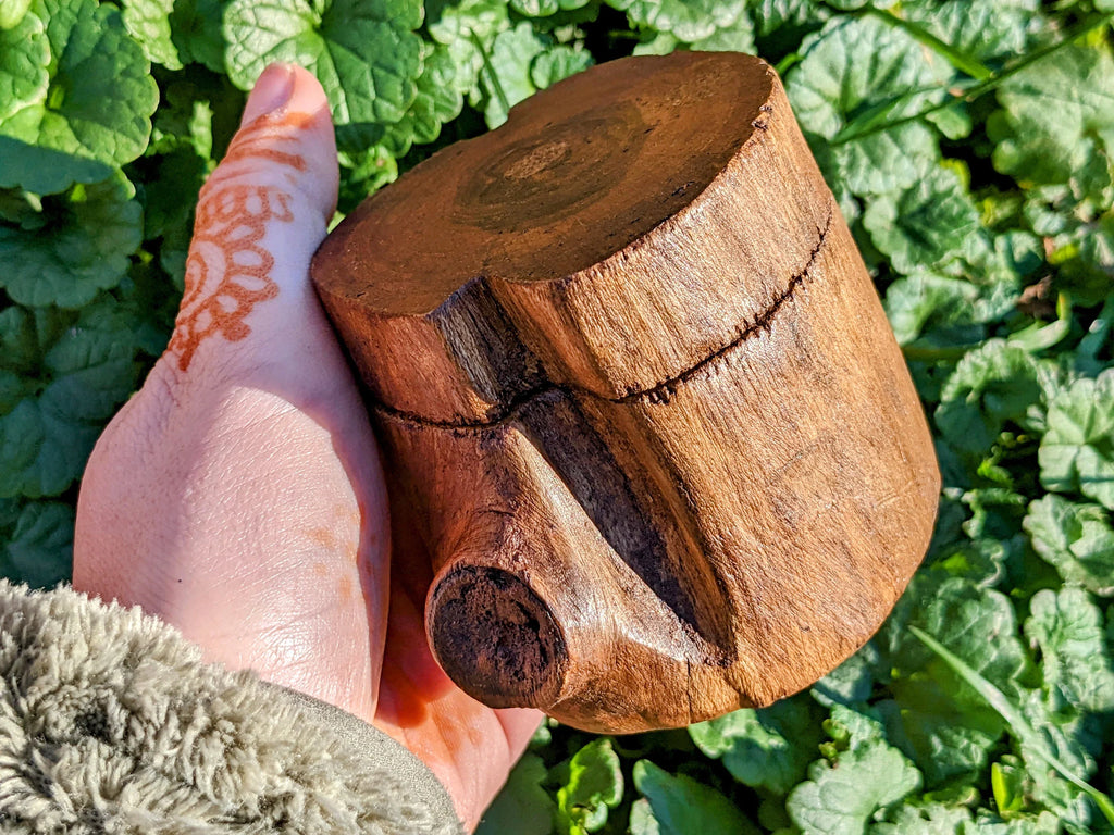 Teak Wood Tree Trunk Box | | Wiccan Center