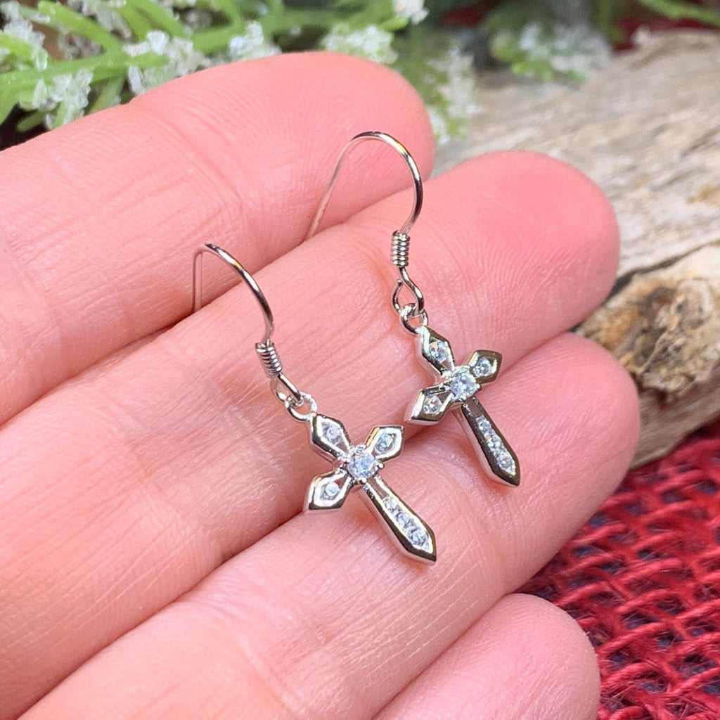 Purity Celtic Cross Earrings | Dangle Earrings | Wiccan Center