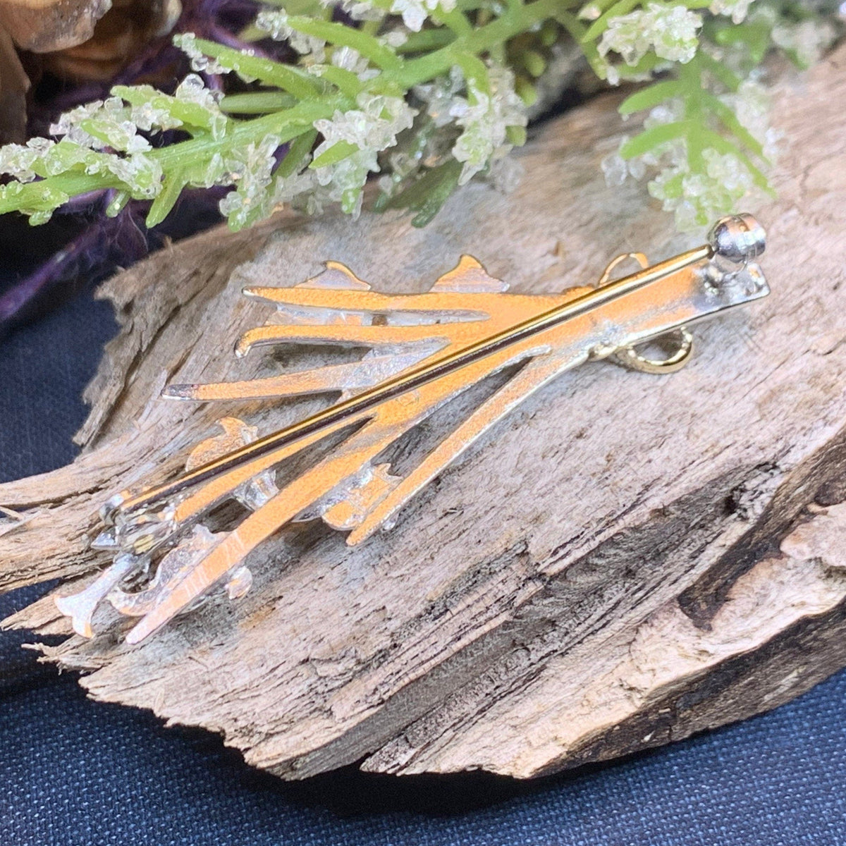 Sterling Silver Scottish Bluebell Posey Brooch - Handmade in Scotland | Brooch | Wiccan Center