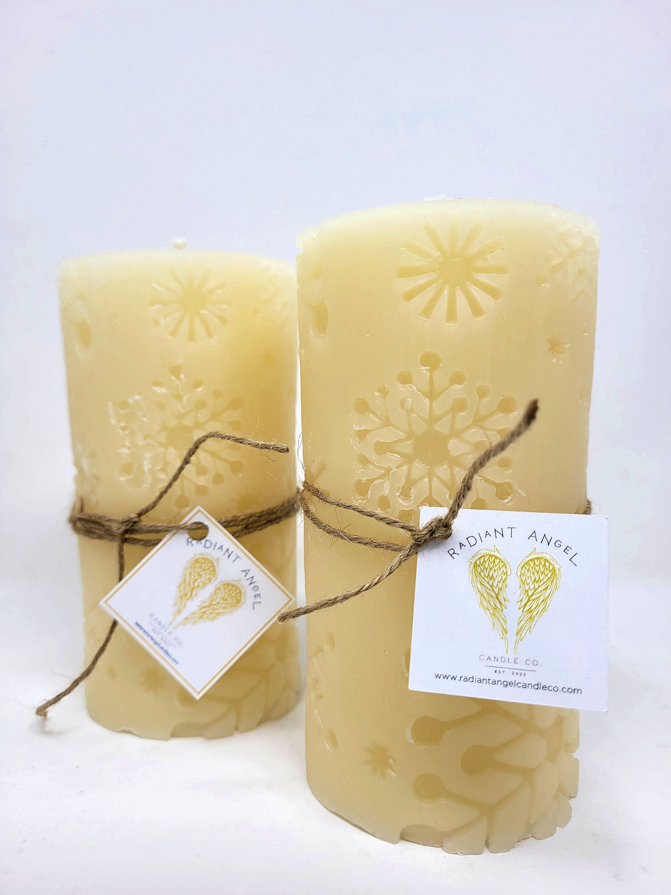 Snowflake Pillar Candle, Christmas PIllar Candle, Holiday PIllar, Candle | Candle | Wiccan Center
