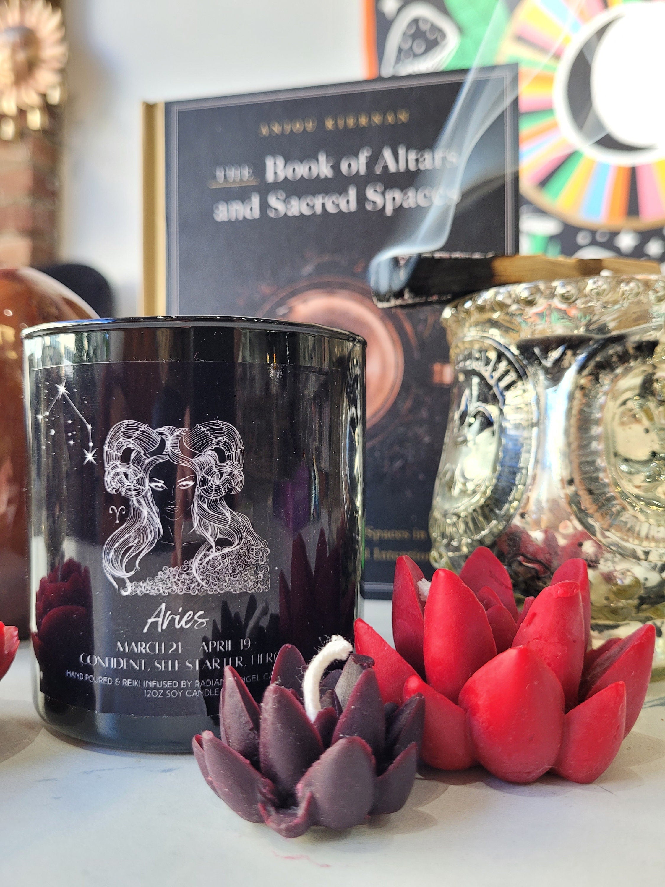 Aries Candle- Aries Goddess Soy Candle- Aries Zodiac Candle | Candle | Wiccan Center