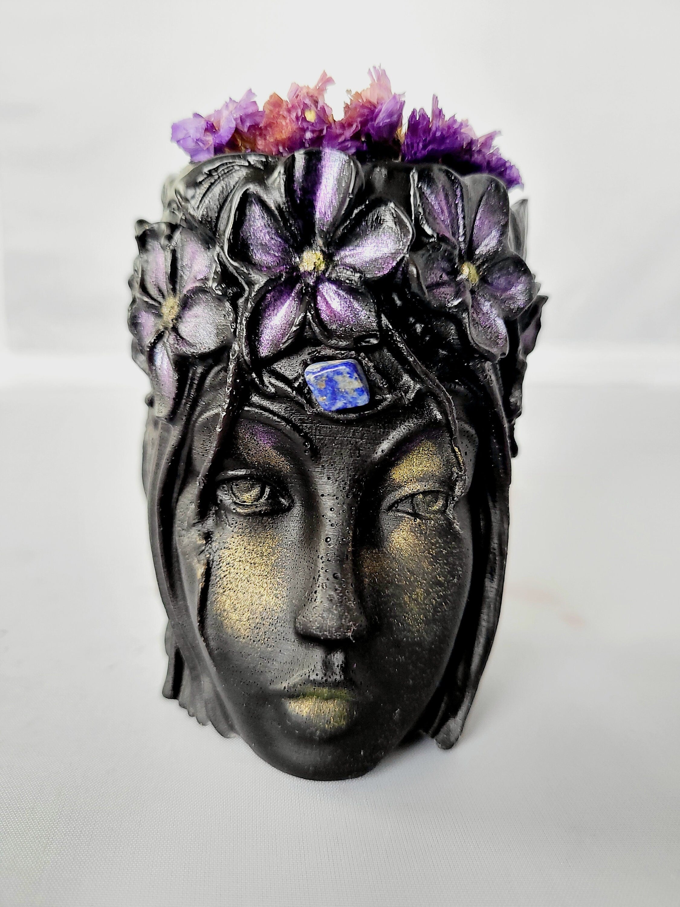 Earth Goddesss Head- Adorned | Candle | Wiccan Center