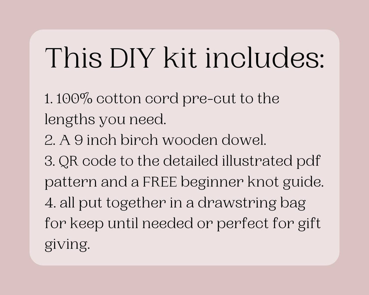 Beginner macrame heart wall hanging kit. Craft kits for adults and kids. Valentines day craft kit.craft kit. Bohemian home and wall decor diy kit | diy kit | Wiccan Center