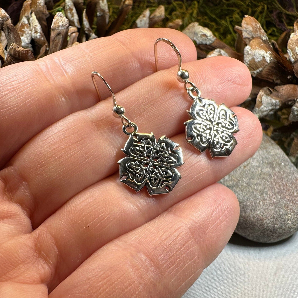 Kylie Celtic Knot Earrings in Sterling Silver | Dangle Earrings | Wiccan Center