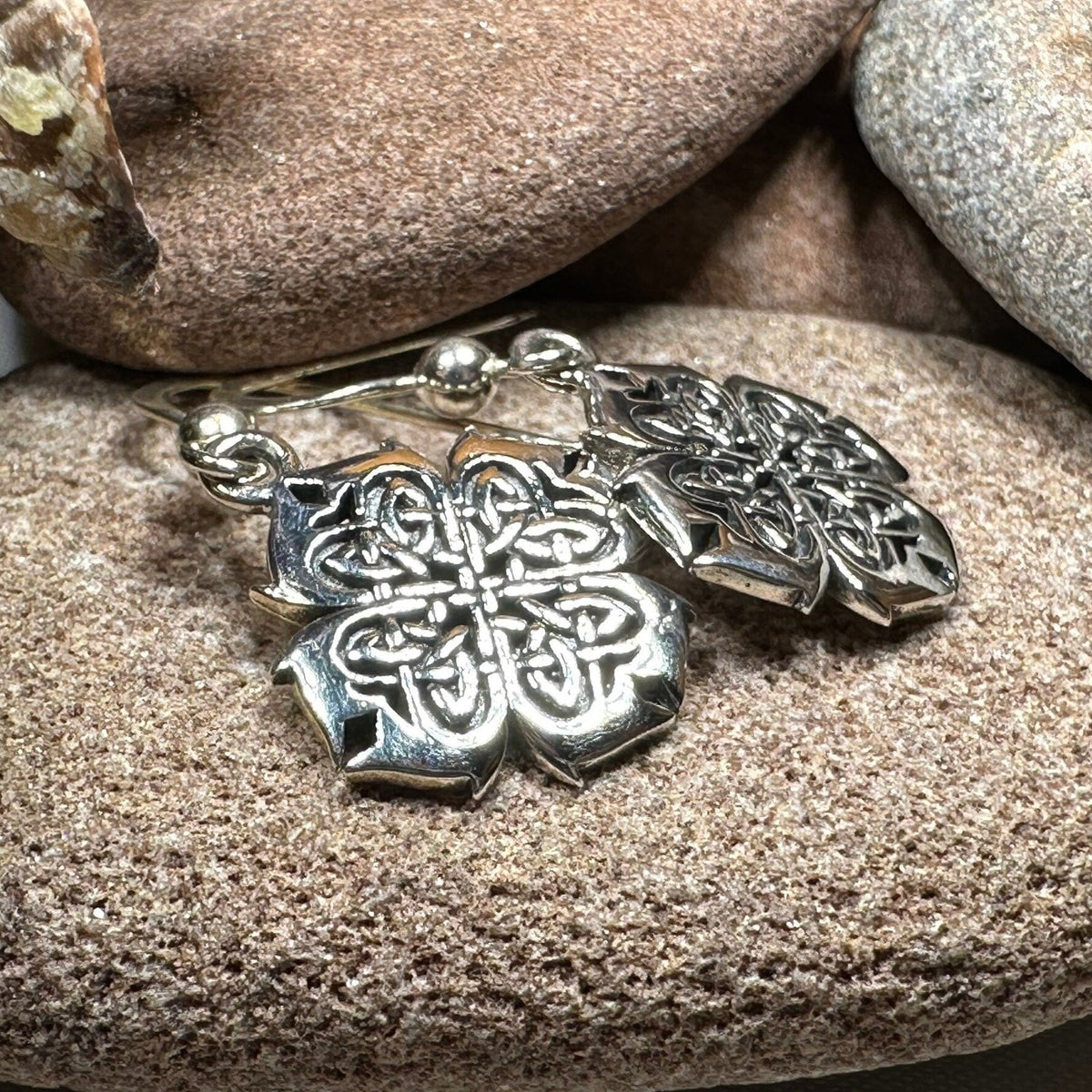 Kylie Celtic Knot Earrings in Sterling Silver | Dangle Earrings | Wiccan Center