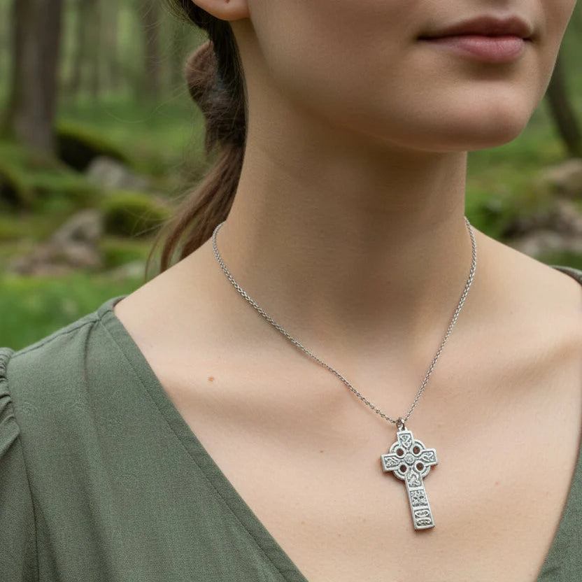 Connor Celtic Cross Necklace - Handmade in Scotland