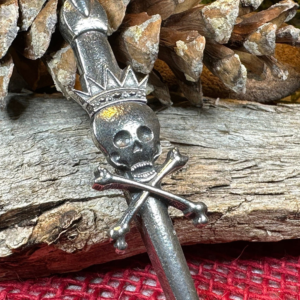 Scottish "King Death" Skull Kilt Pin - Handmade in Scotland | Kilt Pin | Wiccan Center