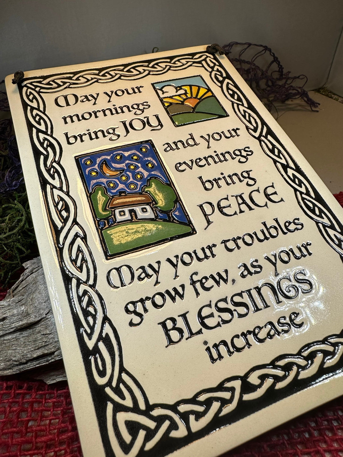 Joy Irish Blessing Ceramic Wall Plaque | Gifts | Wiccan Center