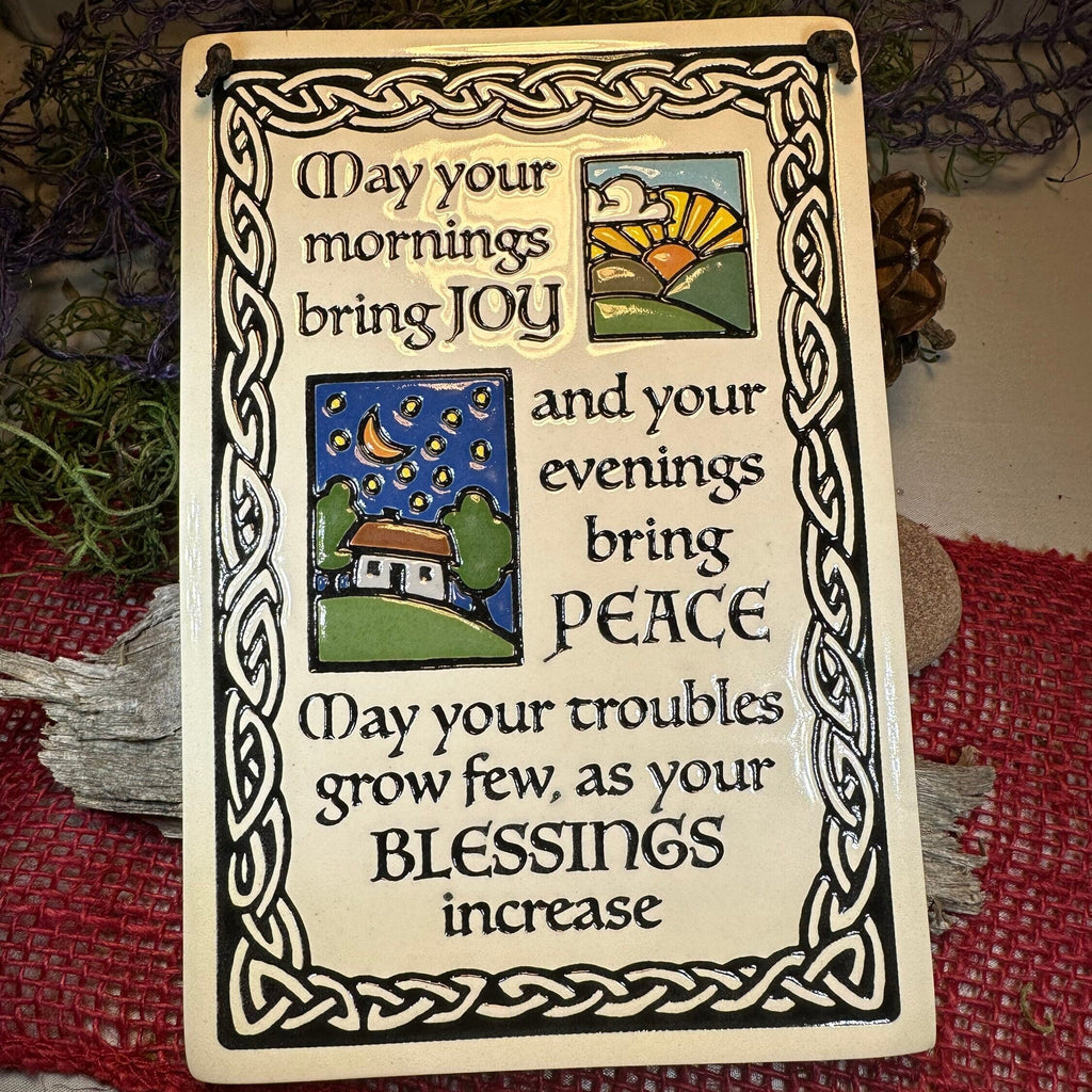 Joy Irish Blessing Ceramic Wall Plaque | Gifts | Wiccan Center