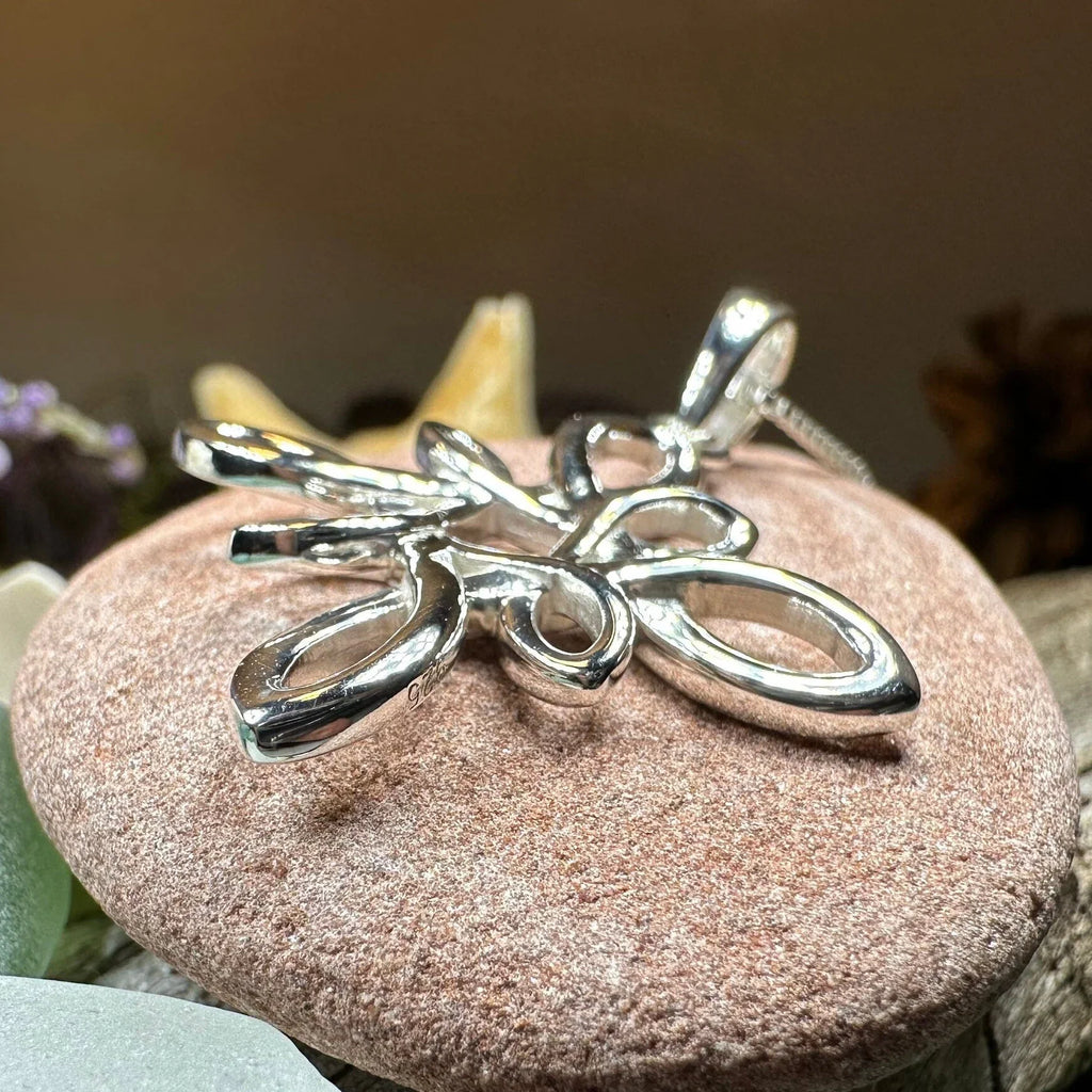 Celtic Star Knot Necklace in Sterling Silver