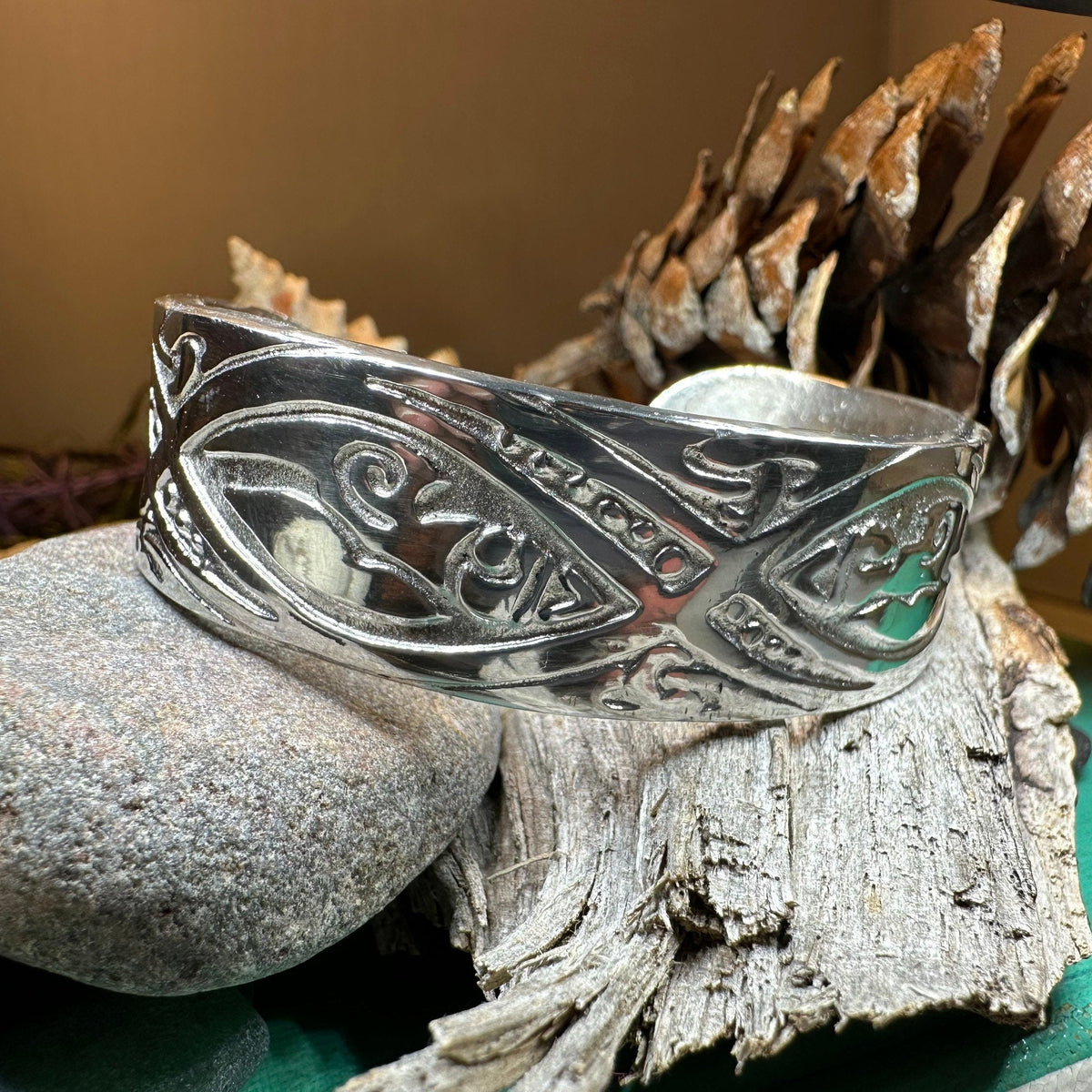Orna Celtic Forest Cuff Bracelet - Handmade in Scotland | Cuff Bracelet | Wiccan Center